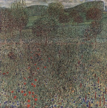  gustav lienzo - Campo floreciente bosque de bosques de Gustav Klimt